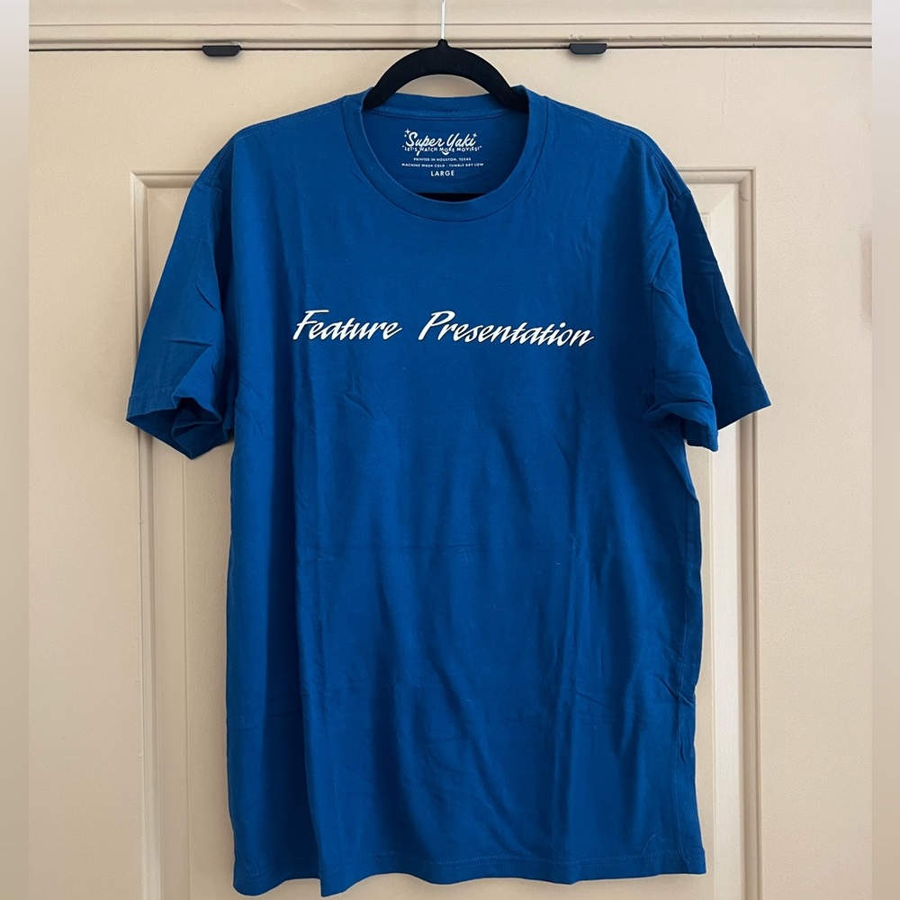 Super Yaki Feature Presentation Short Sleeve Movies Tee in Blue - Picture 2 of 5